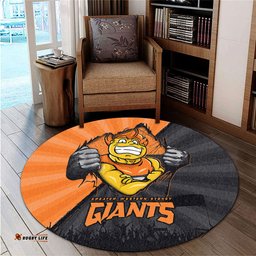 Amazing Aussie GWS GIANTS Breaking Through Fan Design Round Rug