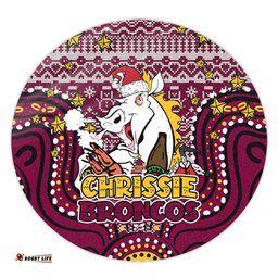 Amazing Aussie Brisbane Broncos Christmas Custom Christmas Knit Patterns Vintage Jersey Ugly Round Rug