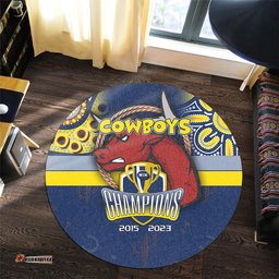 Amazing Aussie North Queensland Cowboys Talent Win Games But Teamwork And Intelligence Win Championships With Aboriginal Style Round Rug
