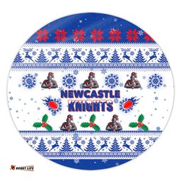 Amazing Aussie Newcastle Knights Christmas Newcastle Knights Special Ugly Christmas Round Rug