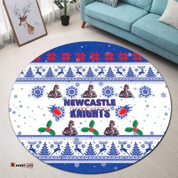 Amazing Aussie Newcastle Knights Christmas Newcastle Knights Special Ugly Christmas Round Rug
