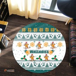 Amazing Aussie Australia Christmas Wallabies Special Ugly Christmas Round Rug