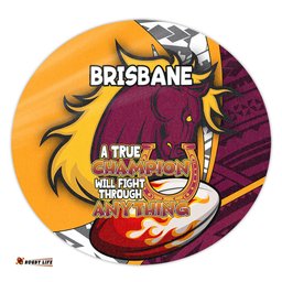 Amazing Aussie Brisbane Broncos A True Champion Will Fight Through Anything With Polynesian Patterns Round Rug