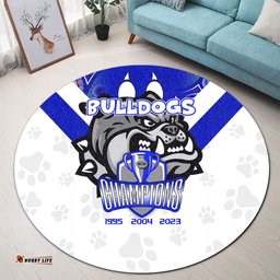 Amazing Aussie Canterbury Bankstown Bulldogs Talent Win Games But Teamwork And Intelligence Win Championships With Aboriginal Style Round Rug