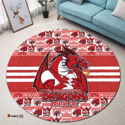 Amazing Aussie St. George Illawarra Dragons Champion���s Pride Comic Style Round Rug