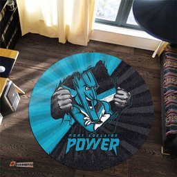 Amazing Aussie Port Adelaide Breaking Through Fan Design Round Rug