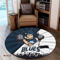Amazing Aussie Carlton Breaking Through Fan Design Round Rug