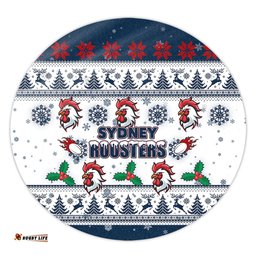 Amazing Aussie Sydney Roosters Christmas Sydney Roosters Special Ugly Christmas Round Rug