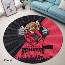 Amazing Aussie Essendon Breaking Through Fan Design Round Rug