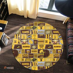 Amazing Aussie Hawthorn Legacy Of The Pride Comic Style Round Rug