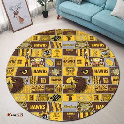 Amazing Aussie Hawthorn Legacy Of The Pride Comic Style Round Rug