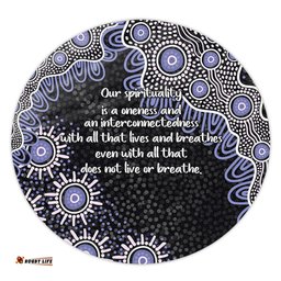 Amazing Aussie Australia Aboriginal The More You Know The Less You Need Purple Patterns Round Rug