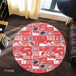 Amazing Aussie Sydney Swans Legacy Of The Pride Comic Style Round Rug