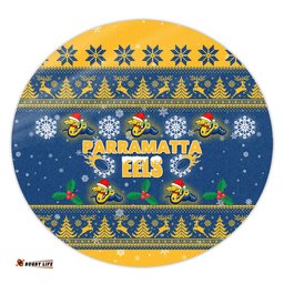 Amazing Aussie Parramatta Eels Christmas Special Ugly Christmas Round Rug