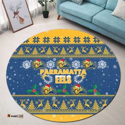 Amazing Aussie Parramatta Eels Christmas Special Ugly Christmas Round Rug