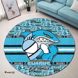 Amazing Aussie Cronulla Sutherland Sharks Champion���s Pride Comic Style Round Rug