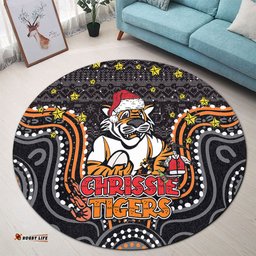 Amazing Aussie Wests Tigers Christmas Custom Christmas Knit Patterns Vintage Jersey Ugly Round Rug