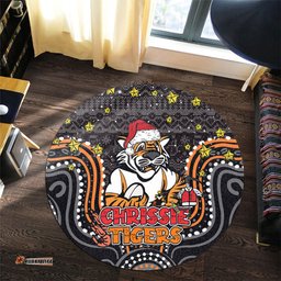 Amazing Aussie Wests Tigers Christmas Custom Christmas Knit Patterns Vintage Jersey Ugly Round Rug