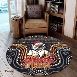 Amazing Aussie Wests Tigers Christmas Custom Christmas Knit Patterns Vintage Jersey Ugly Round Rug
