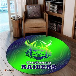 Amazing Aussie Canberra Raiders Canberra Raiders Gradient Style Round Rug