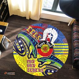 Amazing Aussie Parramatta Eels Naidoc Week Custom Parramatta Eels Naidoc Week For Our Elders With Dot Art Round Rug