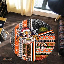 Amazing Aussie Australia Tigers Christmas Custom Scratch Super Tigers Ho Ho Ho Round Rug