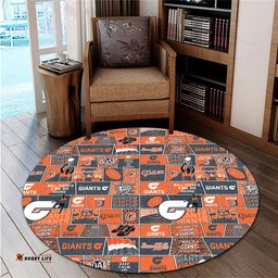 Amazing Aussie GWS GIANTS Legacy Of The Pride Comic Style Round Rug