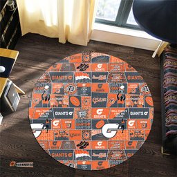 Amazing Aussie GWS GIANTS Legacy Of The Pride Comic Style Round Rug