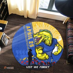 Amazing Aussie Parramatta Eels Anzac Day Lest We Forget Strong Fighting Spirit Round Rug