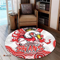 Amazing Aussie Sydney Swans Ripped Legacy Of The Game Round Rug