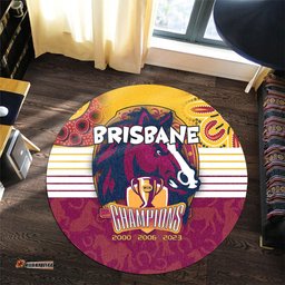 Amazing Aussie Brisbane Broncos Talent Win Games But Teamwork And Intelligence Win Championships With Aboriginal Style Round Rug