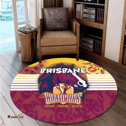 Amazing Aussie Brisbane Broncos Talent Win Games But Teamwork And Intelligence Win Championships With Aboriginal Style Round Rug