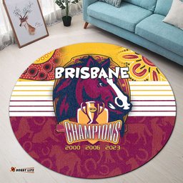 Amazing Aussie Brisbane Broncos Talent Win Games But Teamwork And Intelligence Win Championships With Aboriginal Style Round Rug