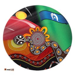 Amazing Aussie Australia Aboriginal The Rainbow Serpent Dreamtime Give Shape To The Earth Round Rug