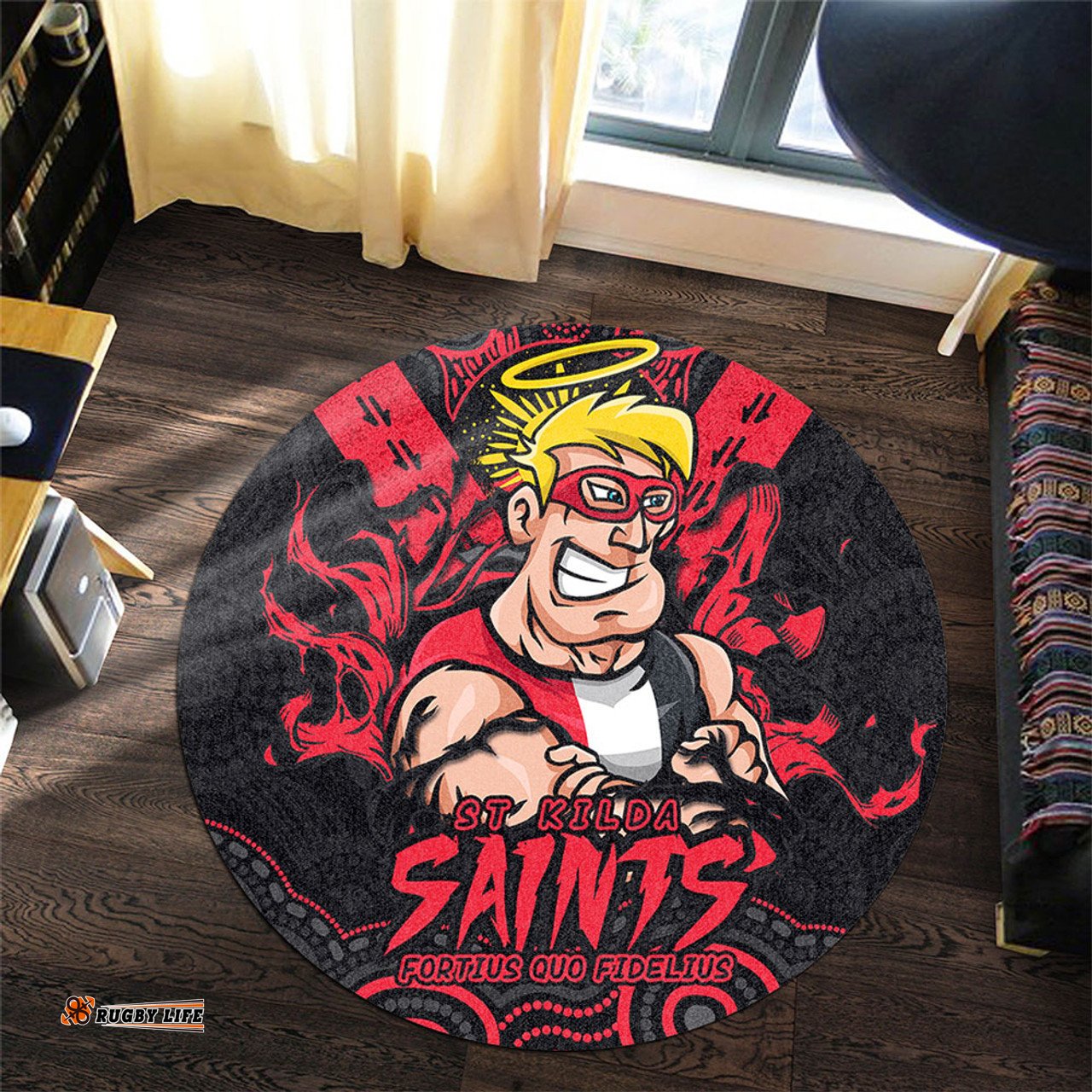 Amazing Aussie St Kilda Ripped Legacy Of The Game Round Rug
