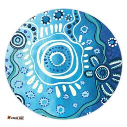 Amazing Aussie Australia Traditional Aboriginal Dot Art Round Rug