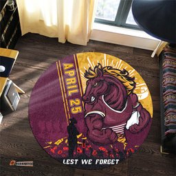 Amazing Aussie Brisbane Broncos Anzac Day Lest We Forget Strong Fighting Spirit Round Rug