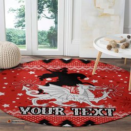 Custom Dragons Rugby Round Carpet Chirstmas Vibe 2023