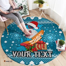 Custom Sharks Rugby Round Carpet Chirstmas Vibe 2023
