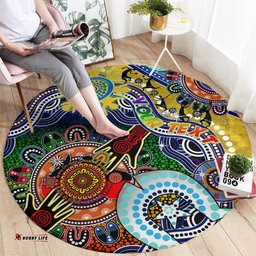 Personalised Eels NAIDOC Week 2024 Round Carpet Australia Aboriginal Dot Painting
