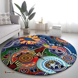 Custom NAIDOC Week 2024 Adelaide Crows Round Carpet Australia Aboriginal Dot Painting