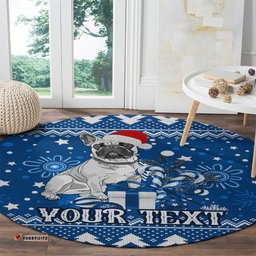 Custom Bulldogs Rugby Round Carpet Christmas Vibe 2023