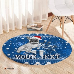 Custom Bulldogs Rugby Round Carpet Christmas Vibe 2023