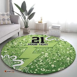 Australian Thunder Cricket Custom Round Carpet Minimalism Aboriginal