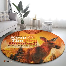 Australian Kangaroo Forests NAIDOC 2024 Round Carpet Aboriginal Art Style