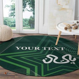 Custom Pakistan Cricket Round Carpet Go Shaheens Sporty Version