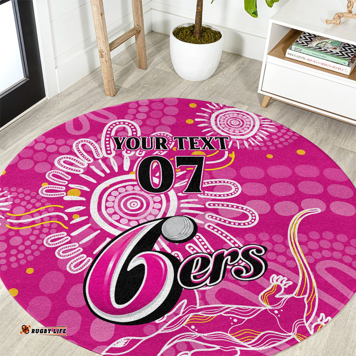 Custom Sixers Cricket Indigenous Round Carpet Inspirations