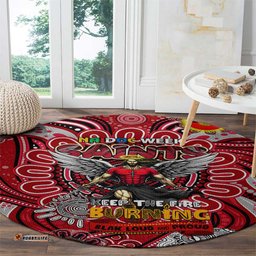 St Kilda Saints NAIDOC Week 2024 Round Carpet Mascot Football DT02