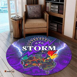 Naidoc Melbourne Storm Round Carpet Aboriginal