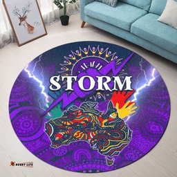 Naidoc Melbourne Storm Round Carpet Aboriginal